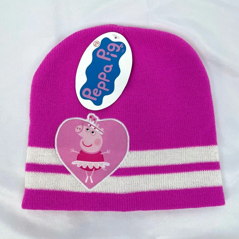 NWT Peppa Pig Pink Winter Knit Hat‎ Toddler Girl